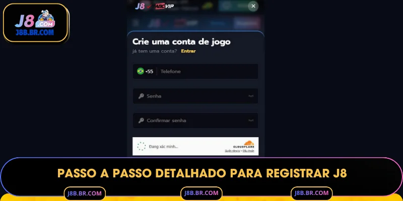 Passo a Passo Detalhado para Registrar J8