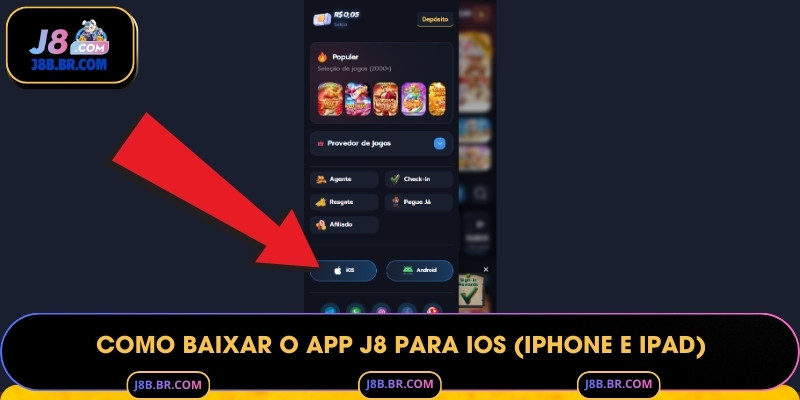 Como Baixar o App J8 para iOS (iPhone e iPad)
